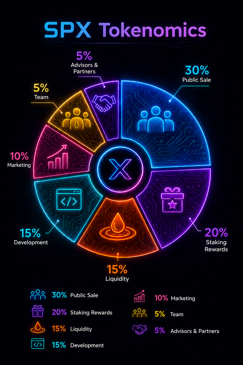 SPX26B tokenomics distribution